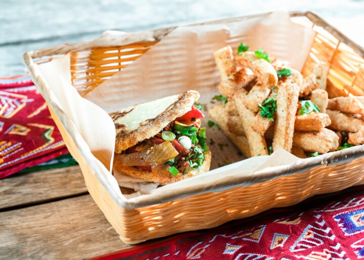 Sandwich with fries