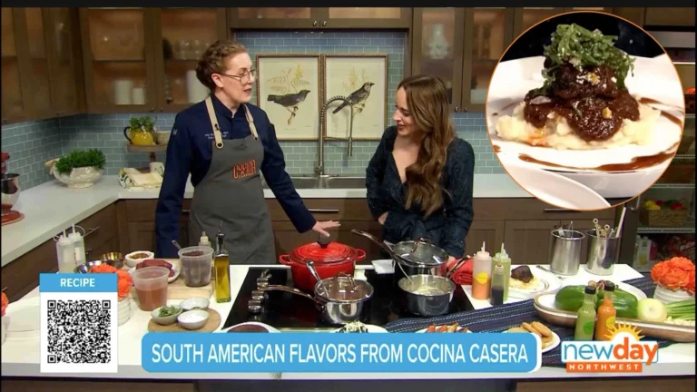 Chef Eda Martin with Kelly Hanson on New Day Northwest TV